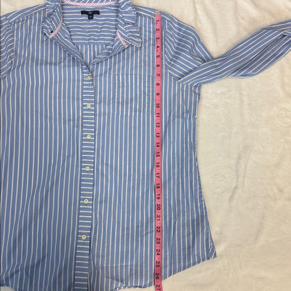 GAP Light Blue Ruffle Collar Shirt - Picture 7 of 7
